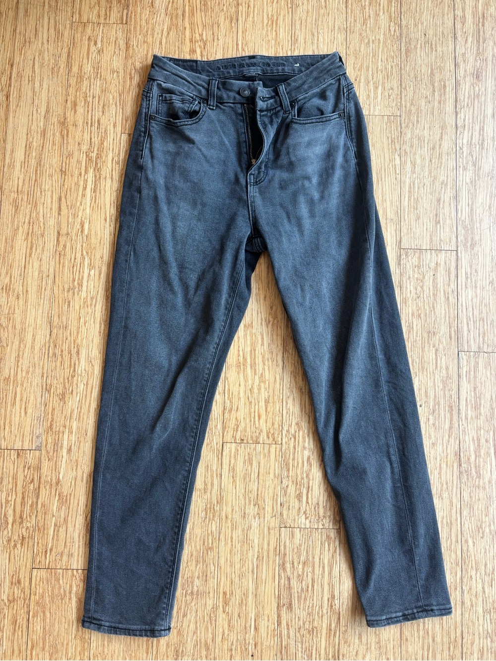 American Eagle Outfitters Charcoal Gray Stretch Skinny Jeans Size 00 Short